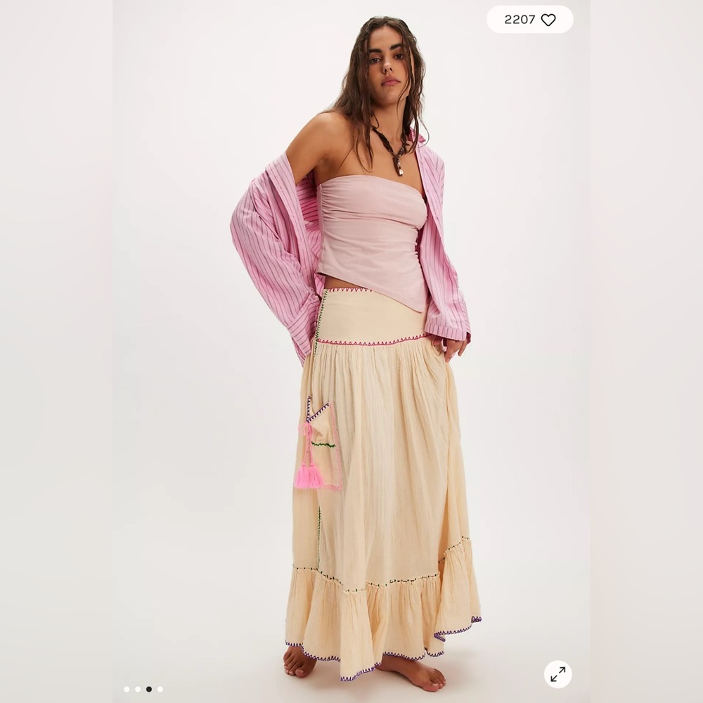 FREE PEOPLE Island Time Embroidered Set, XLARGE NWT - Picture 3 of 11